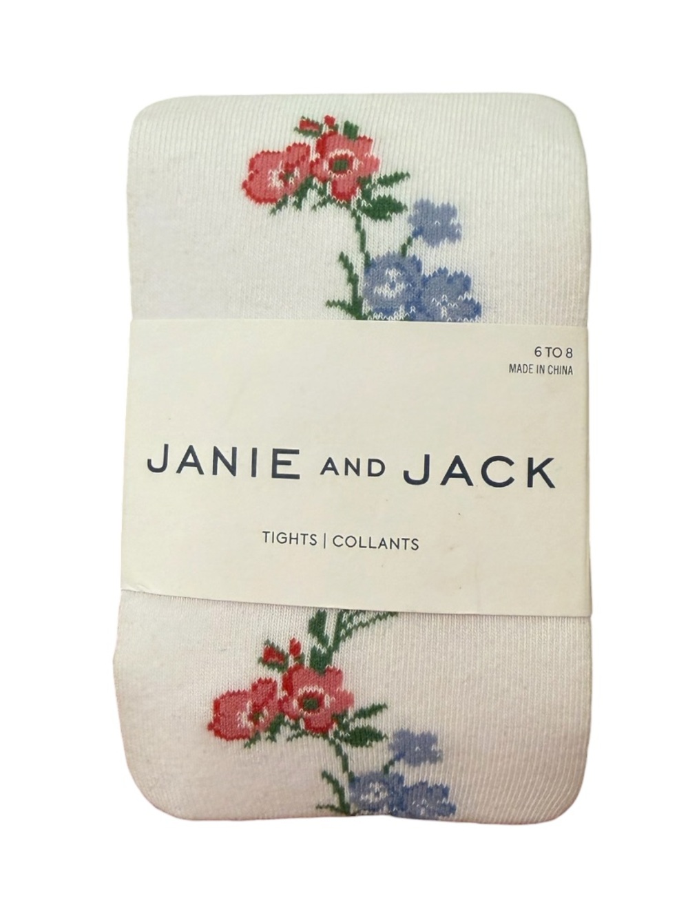Janie and Jack Floral Intarsia Tights